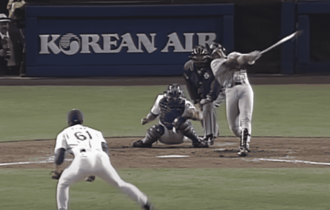 Image depicting Fernando Tatis hitting his double grand slam, a true baseball myth.